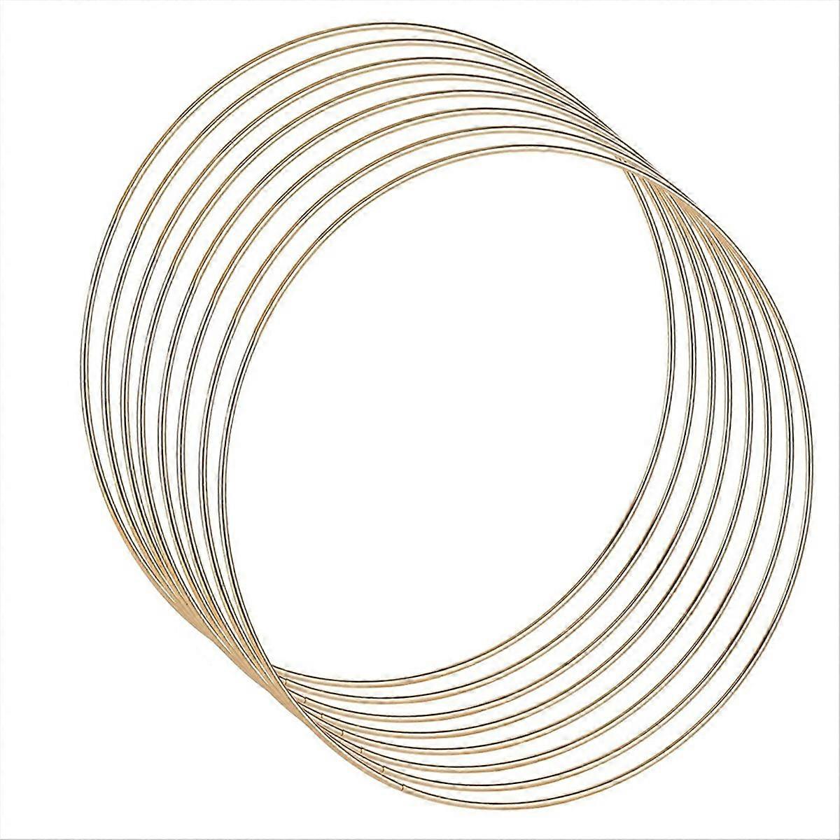 8Pcs Argolas Florais de Metal Guirlanda 12 Polegadas Catcher Macrame Anéis