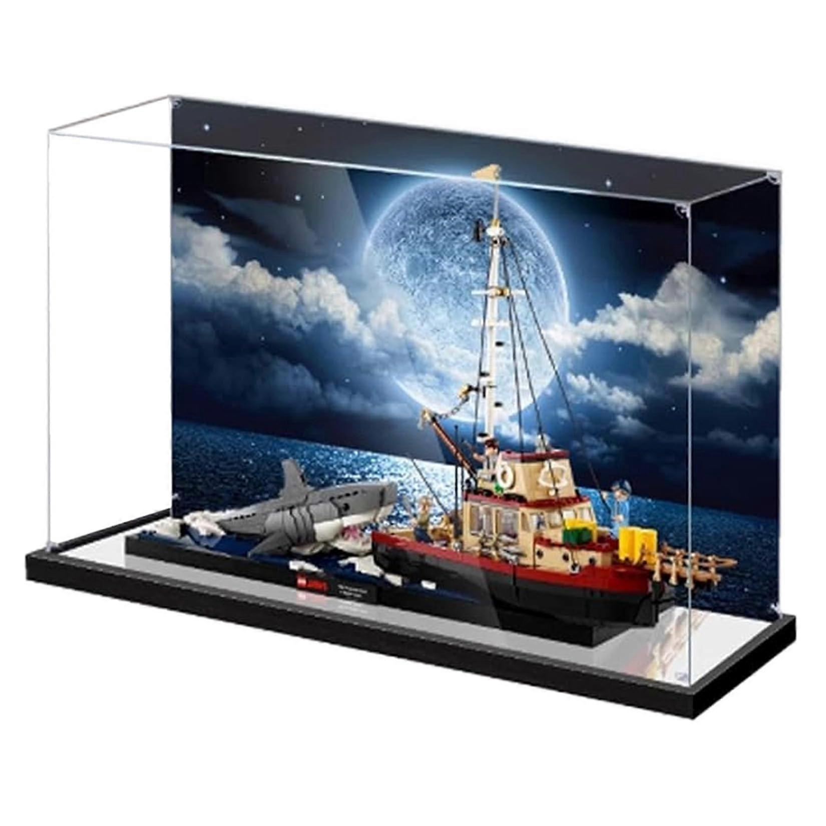 Display Case for  21350 Jaws Killer Whale , Clear Acrylic Dustproof UV Protected Box