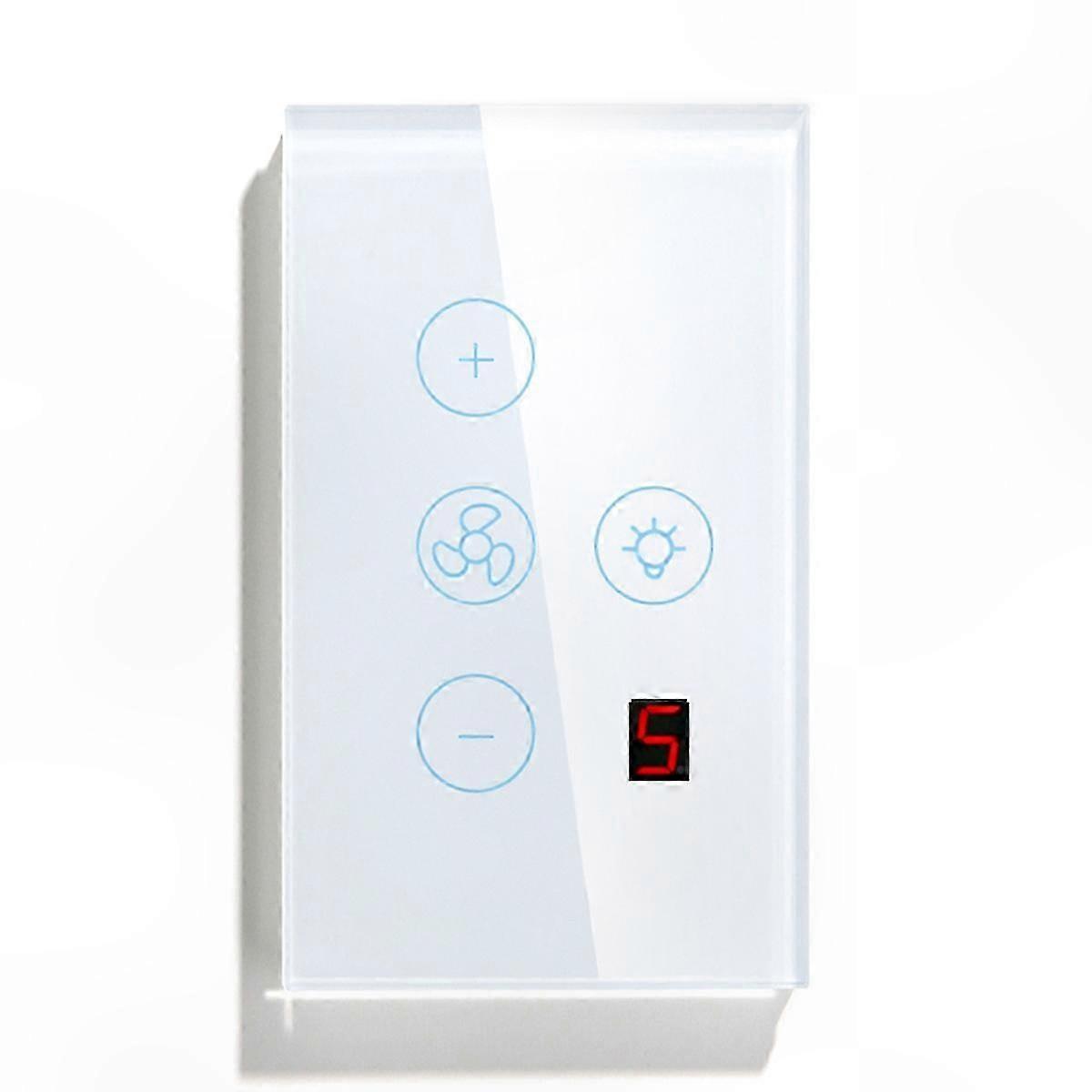 Zigbee Smart Fan Light Switch, App Control with Voice Assistant Compatibility, US Network Connection
