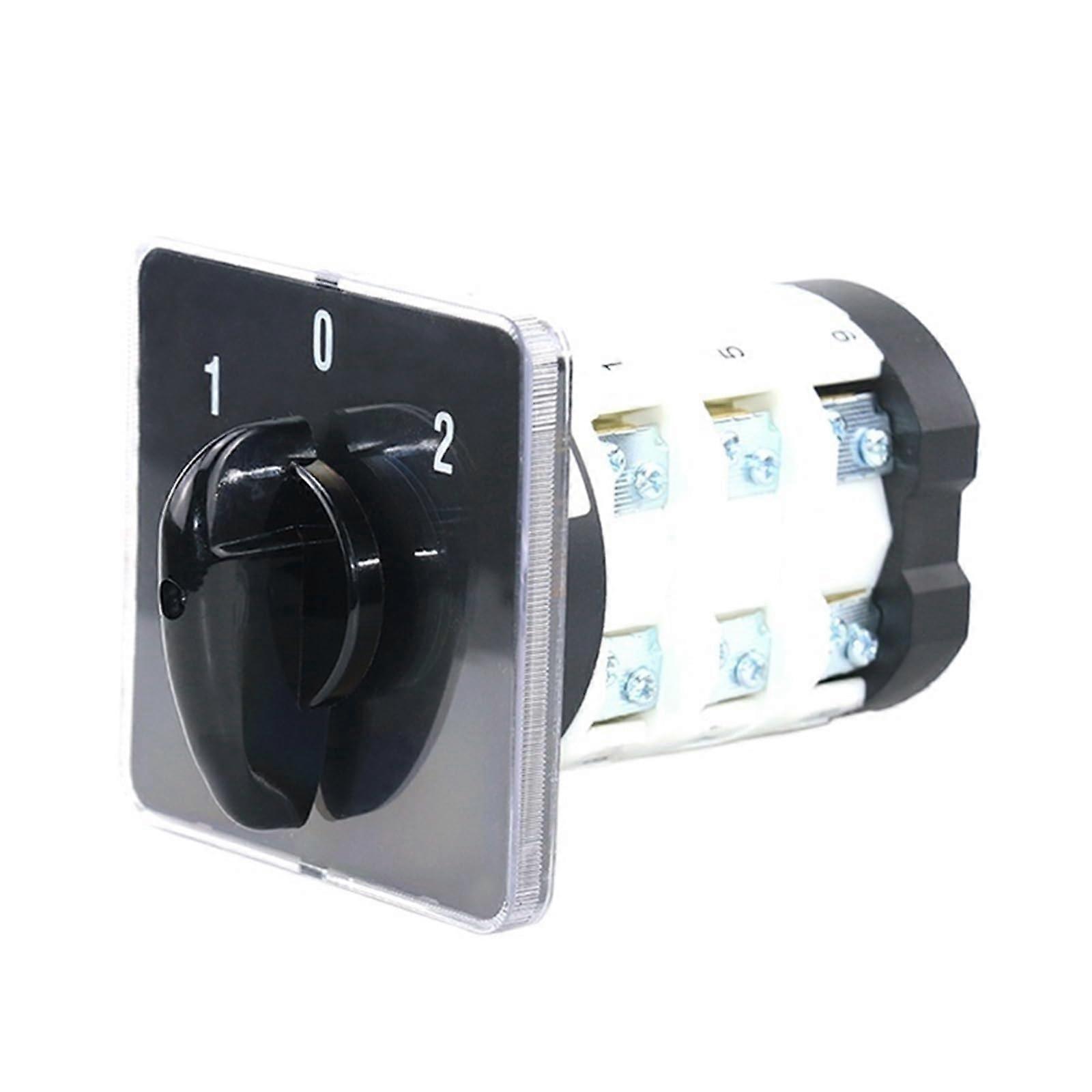 75A Three Phase Generator Transfer Switch, Three Position Rotary Cam, Panel Mount  Amp