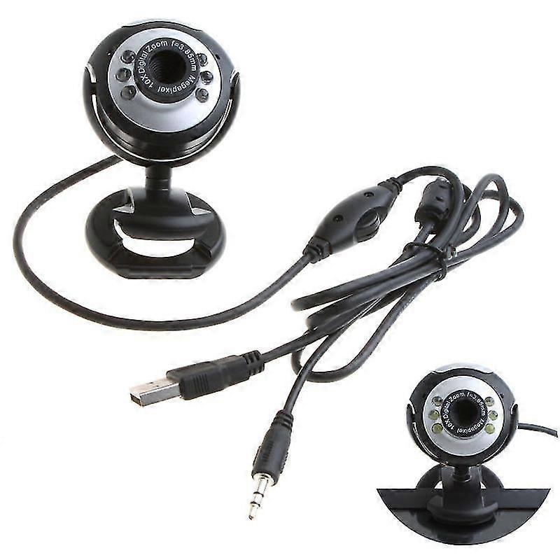 6 LED HD Webcam with Mic for Computer PC