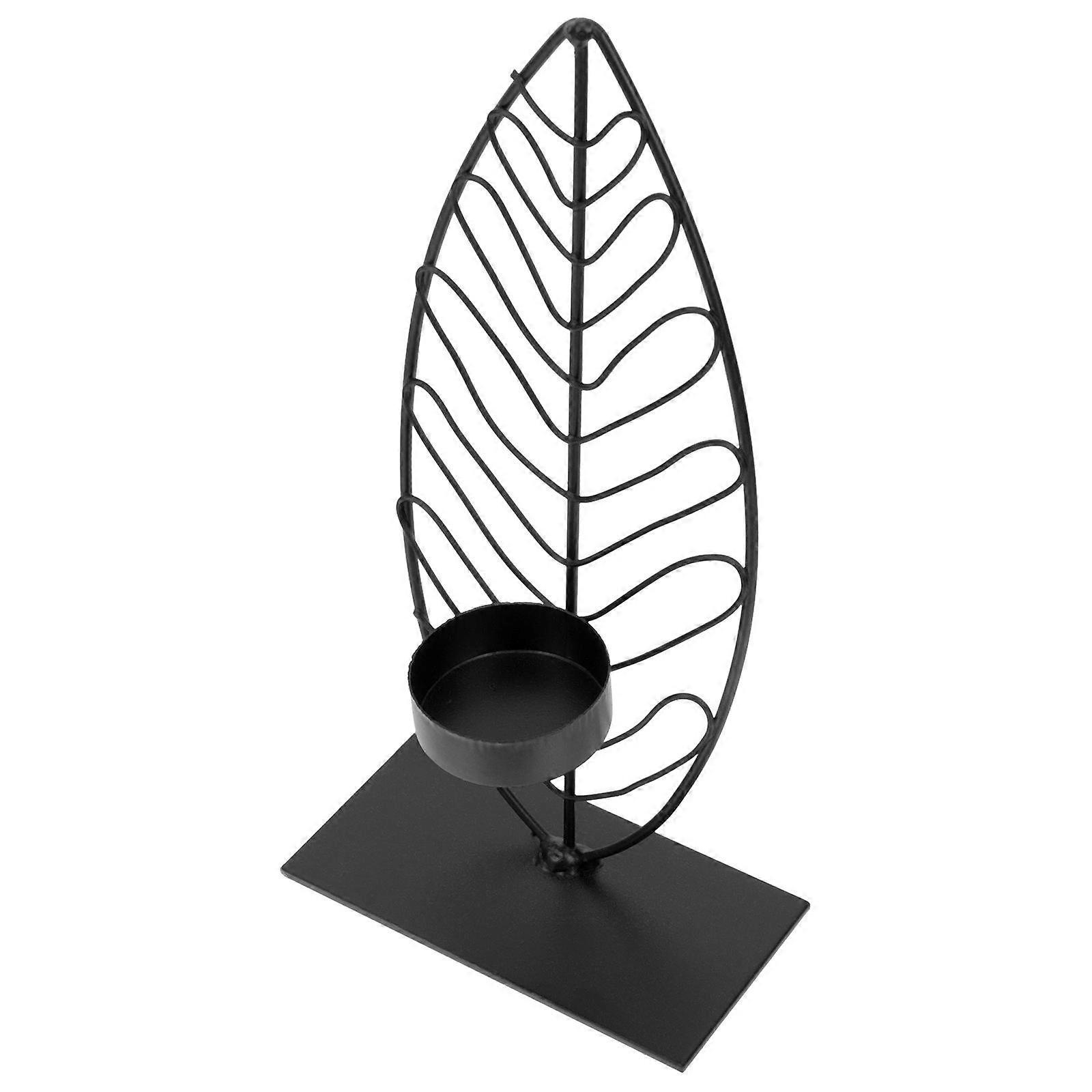 Black Candleholder for Table Decor Creative Retro Candlestick