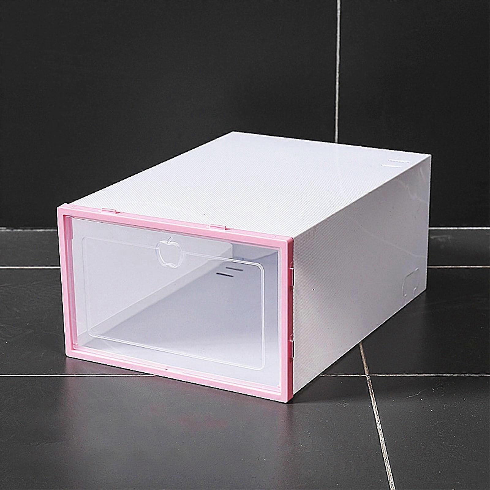 Stackable Plastic Shoe Boxes with Clear Front, 13x9x5.5cm, Ventilated & Interlocking, Compatible with Standard Closets