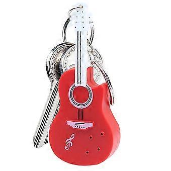 Violin Keychain with LED Light and Music, 4 Inch Mini Red Novelty Gag Gift for Men and Women