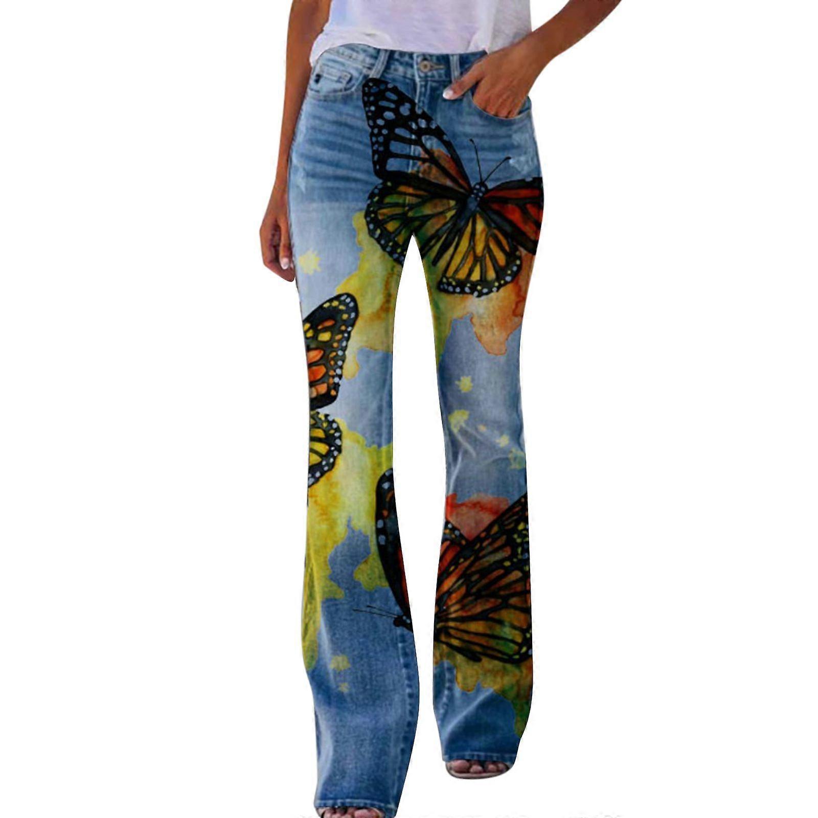 Damenhose mit floralem Muster