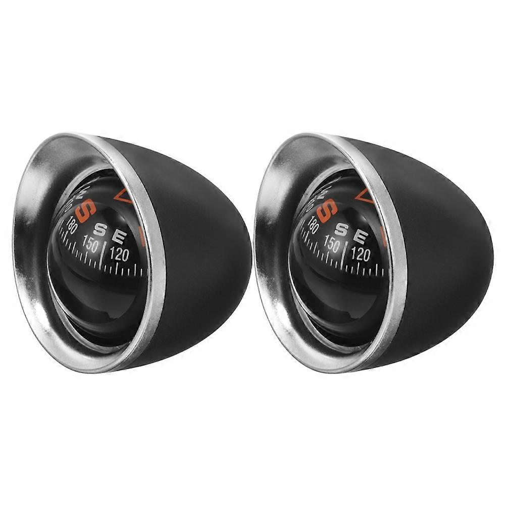 Dash Mount Car Compass Multifunctional Navigation Ball 2Pcs for Outdoor