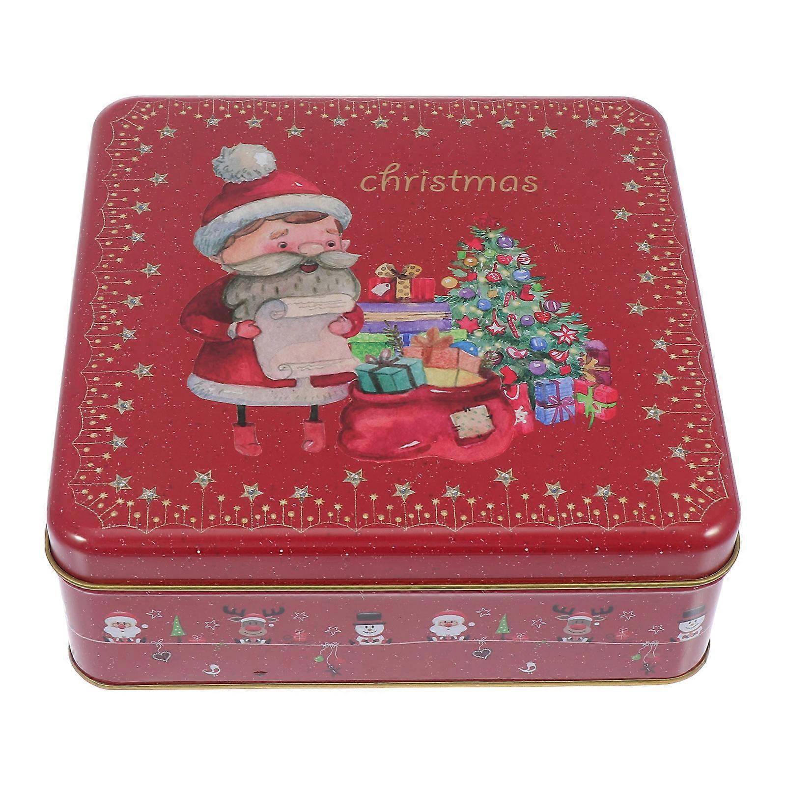 Candy Box Iron Cookie Box for Storage Use 1Pcs Xmas Candy Gift Container