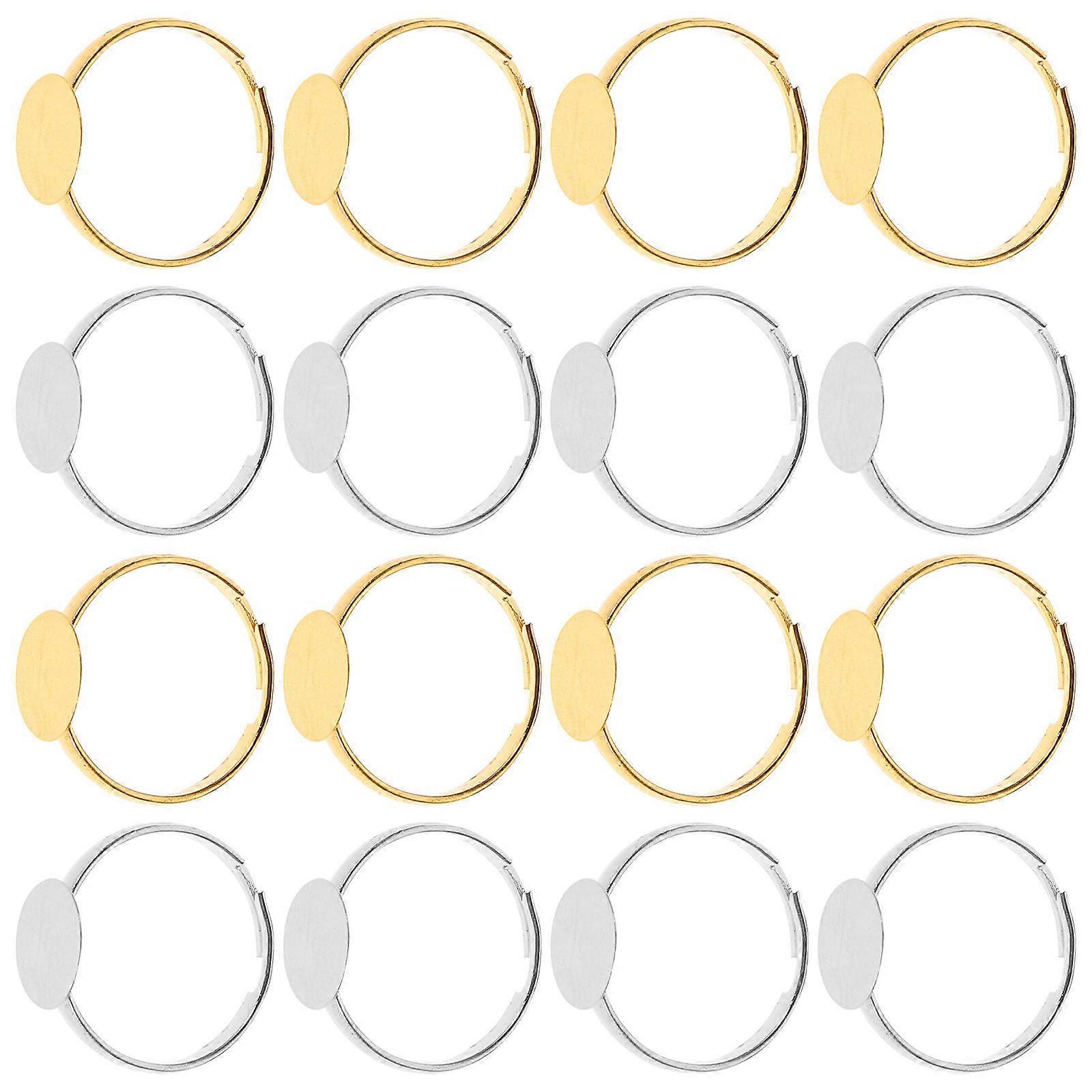 80pcs DIY Ring Bases Creative Finger Ring Base Ring Finding DIY Accessories