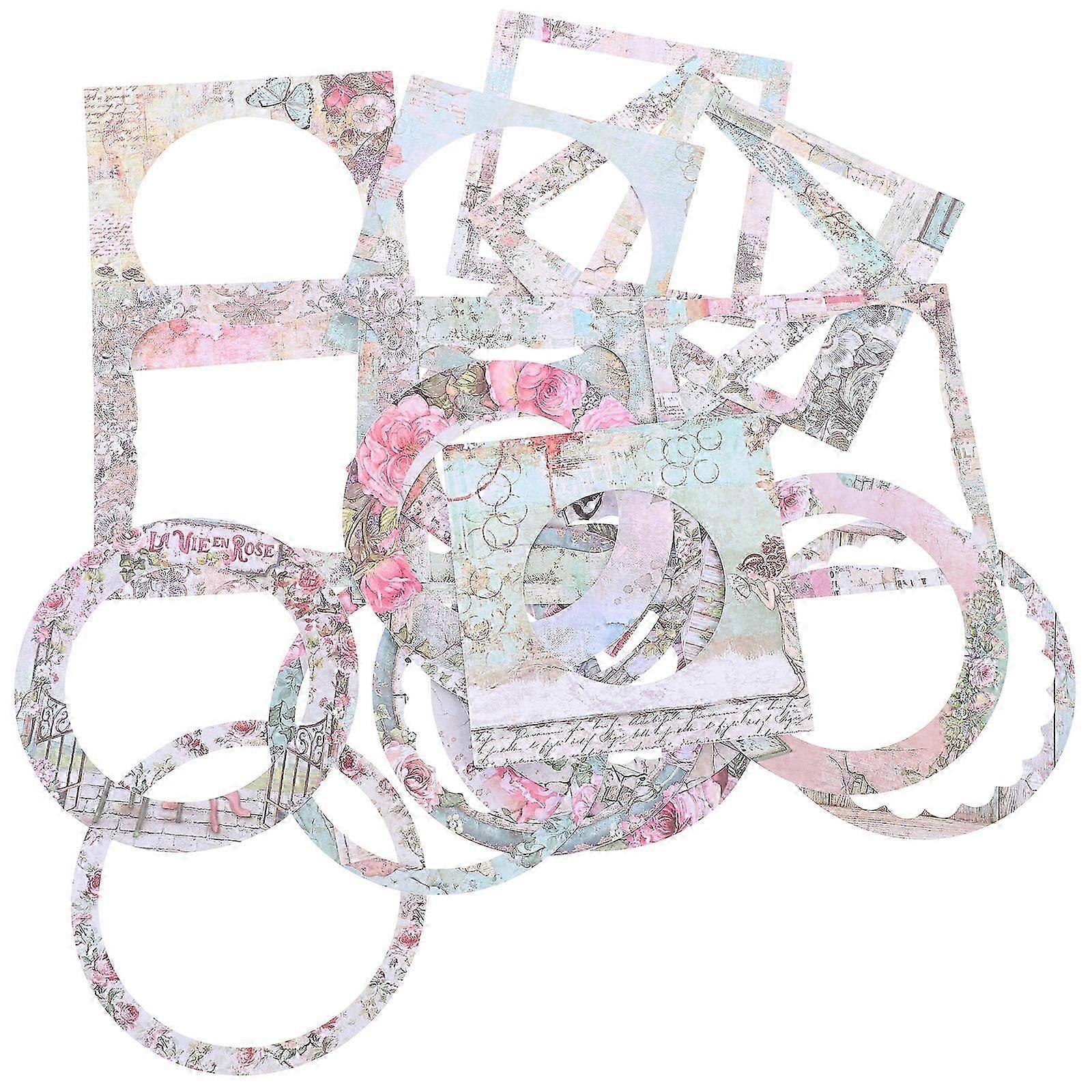 Flower Window Paper | DIY Scrapbook Decor Material | 2 Sets