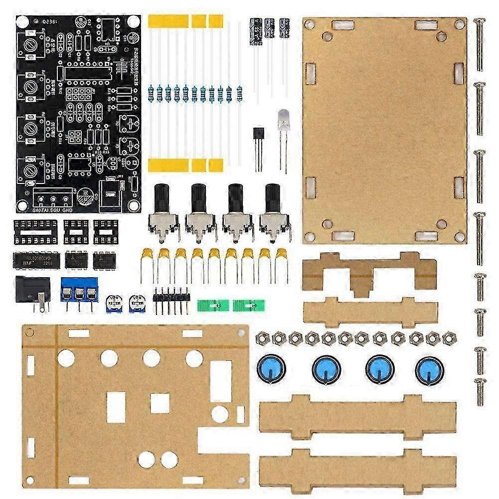 ICL8038 Function Signal Generator Module Sine Square Triangle Signal Generators DIY Welding Practice Kit with Case
