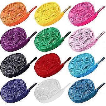 12 Paar Ersatz Flache Schuh Schnürsenkel Baumwolle Strings Schnürsenkel für Sportschuhe Gemischte Farbe