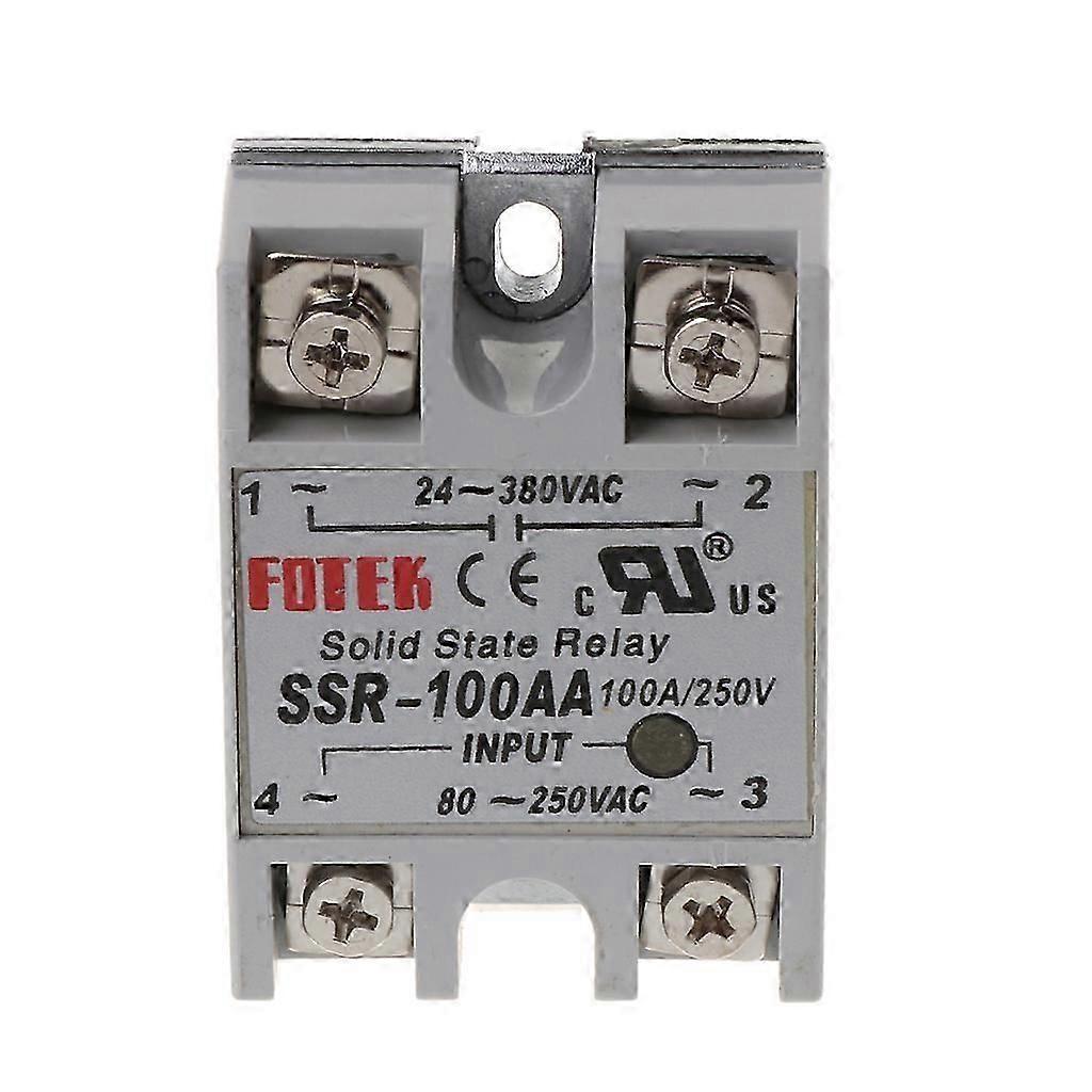 Single Phase Solid State Relay, 100A AC-AC Solid State Resistance Regulator for Temperature Control and Industrial Automation