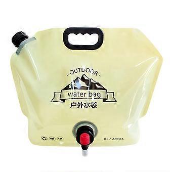 Collapsible 8L Water Container with Spigot BPA Foldable Jug for Camping Hiking Survival