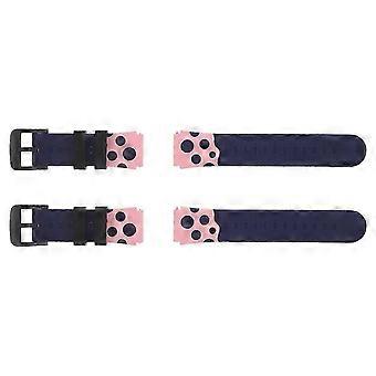 Lot de 2 bracelets de rechange en silicone de 20 mm pour montres connectées enfants, 19 cm (7,47 pouces), réglables et antidérapants, avec goupilles.