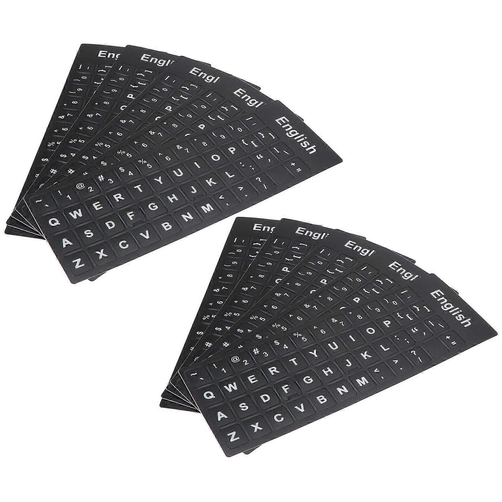 Multi-Language Stickers Keyboard Protector for 10Pcs White PVC Set