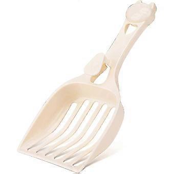 Cat Litter Scoop, Plastic Litter Scooper With Pp Material, Durable Litter Sifter Scoop - Designed For Easy Sifting, Milky White