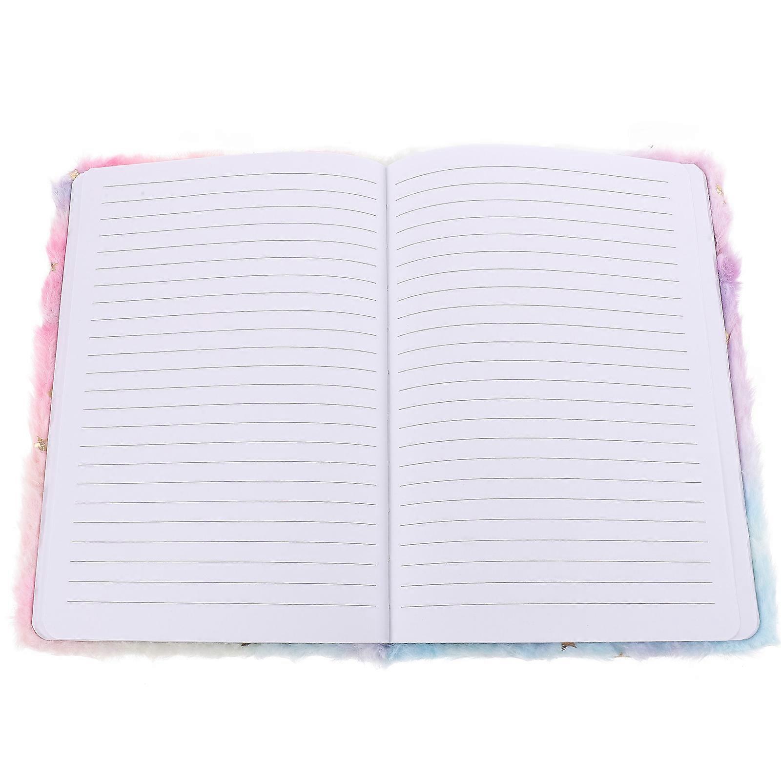 Cartoon Diary Plush Notebook for Taking Notes with Fluffy Cover