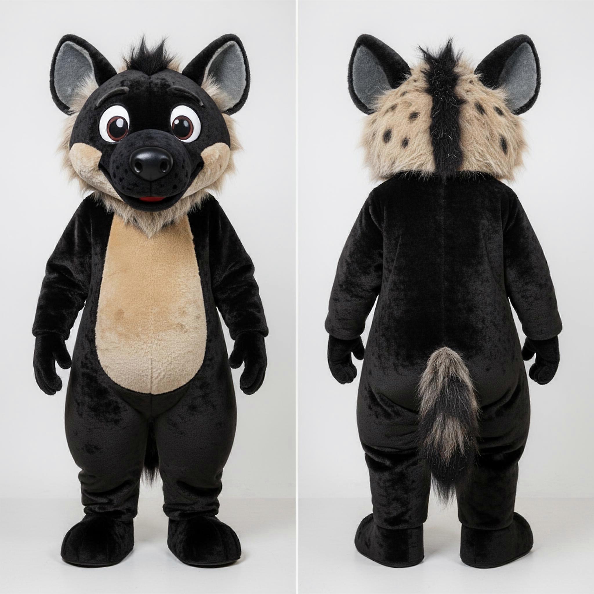 MASTICOT Black Denim-Front Hyena Mascot