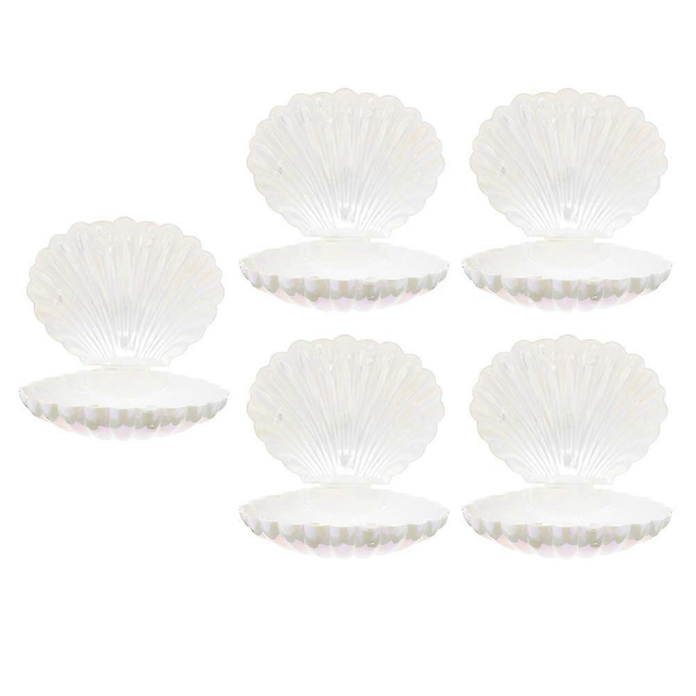 PP Material Candy Boxes Seashell Style for Gift Storage 5Pcs