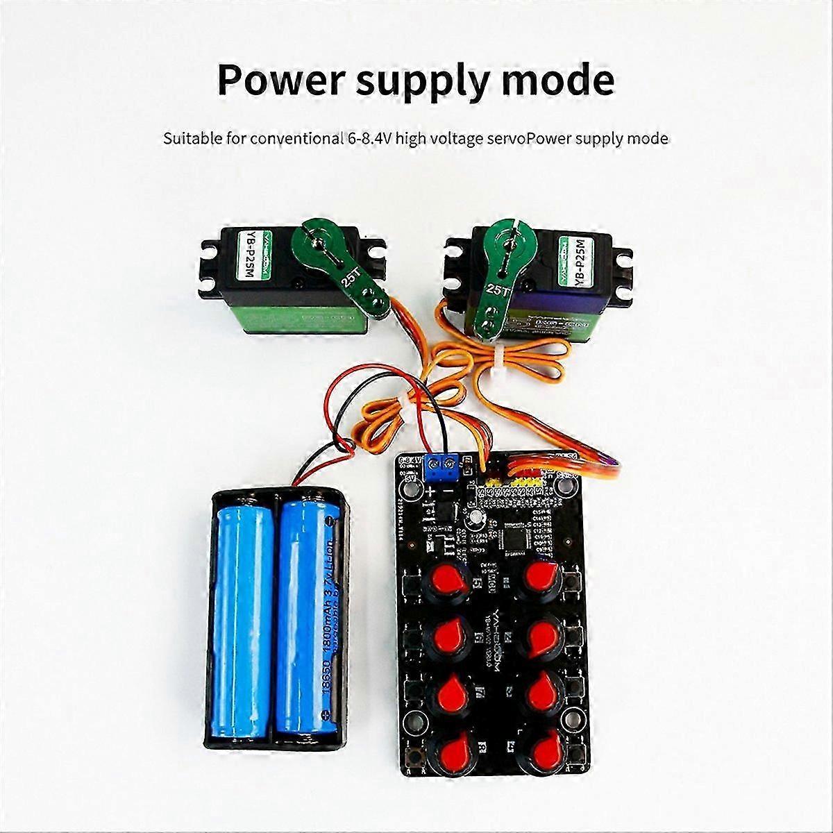 8-Way PWM Servo Controller Test & Development Board with Driver Knobs for Robot Arm and Industrial Control