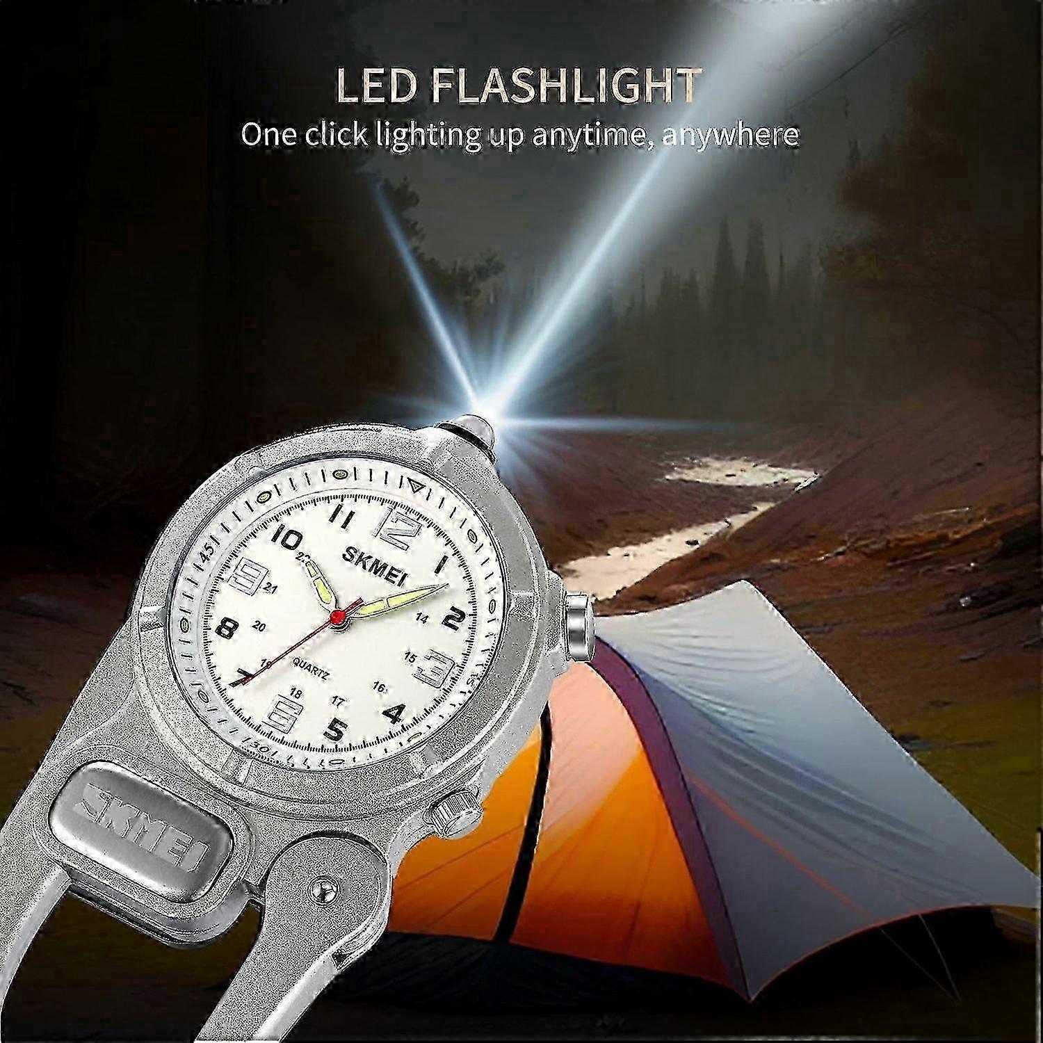 Adventure watch with practical backpack hook - Black