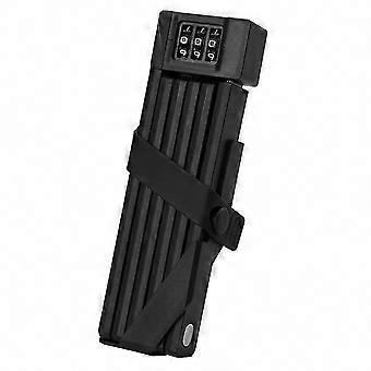 Bike 3-Digit Combination Anti-Theft Folding Lock with Anti-Saw Protection, Protective Shell, and Compact Mount