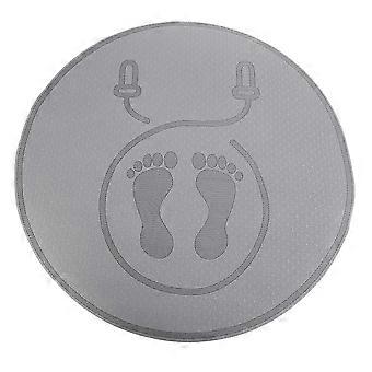 Black Jump Rope Mat, Shock Absorption Sound Insulation Mute Mat for Rope Skipping