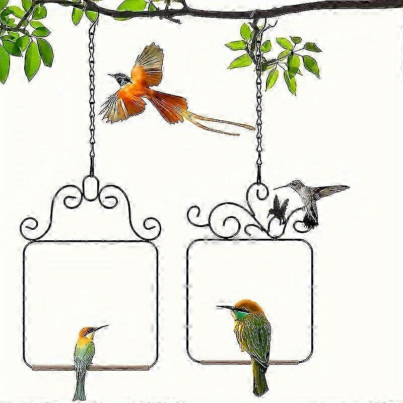 Durable Iron Hummingbird Resting Swing