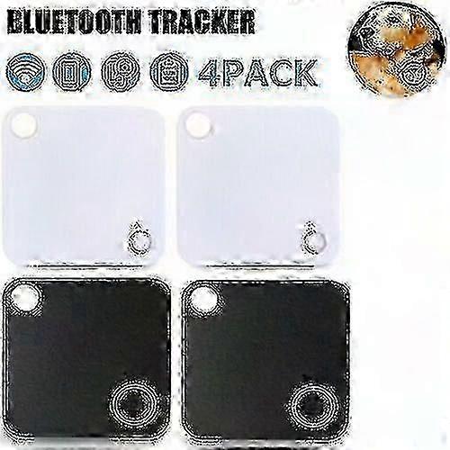 4-Pack Tile Bluetooth Tracker with Replaceable Battery, GPS & Pet Finder