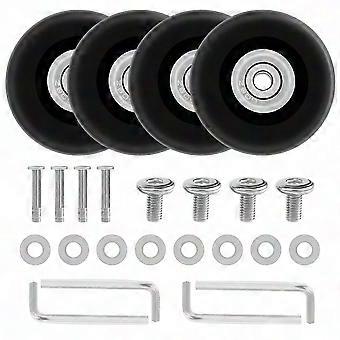 50mm Luggage Wheel Replacement Kit - 4 Sets with Axles & Repair Tool for Suitcase