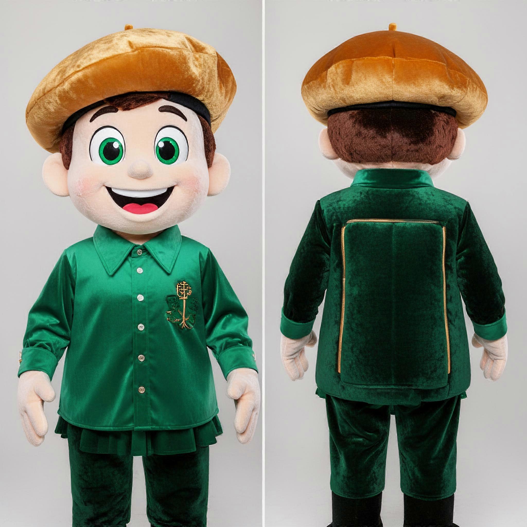 MASTICOT Emerald Cartoon Irish Dancer Mascot
