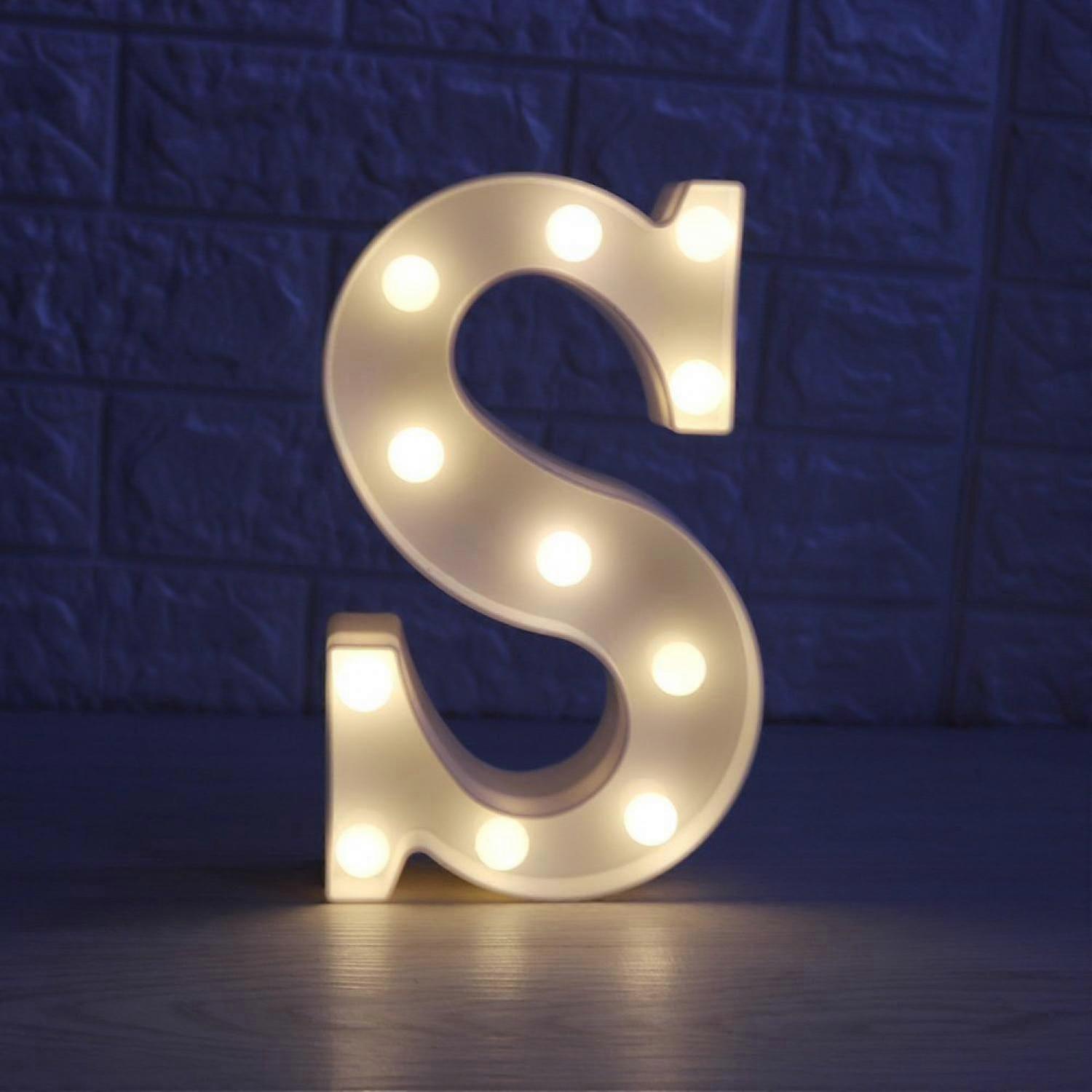 Battery-Powered Letter Night Light