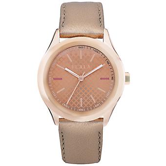 Furla eva Quarz Analog Frau Uhr mit Rindsleder Armband R4251101502
