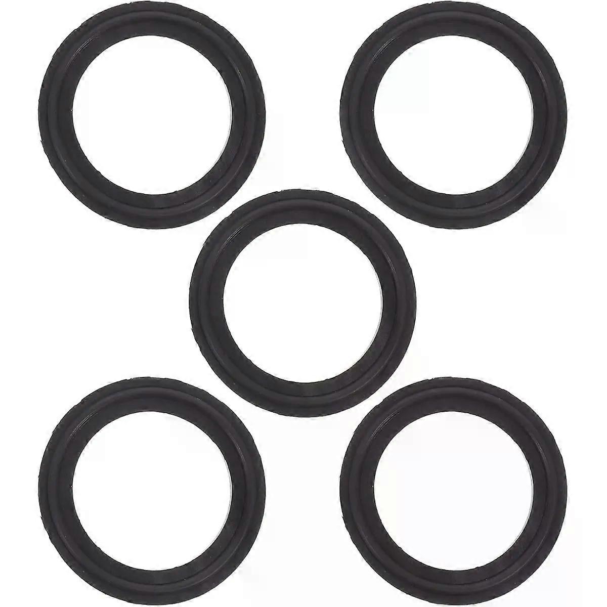 5pcs Black Rubber Tri Clamp O Ring Seals for Pipe Fitting