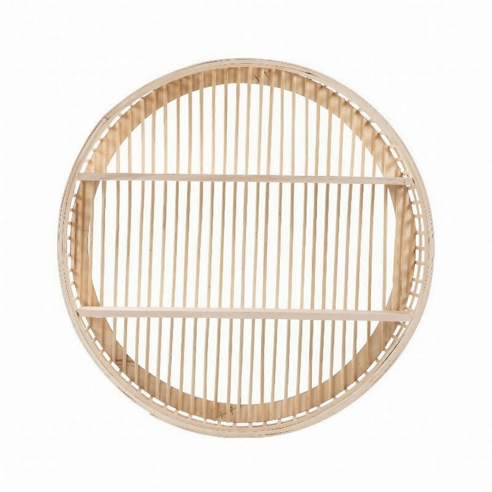 Round Wall-Mounted Storage Rack No Assembly Required 2-Tier Wall Shelf Compact