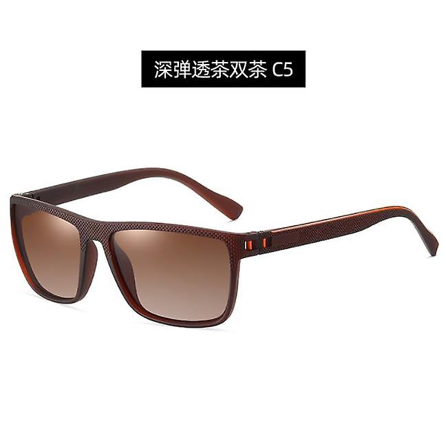 Klassiset miesten polarisoidut aurinkolasit Neliö Kevätjalkalasit Ulkona aurinkolasit