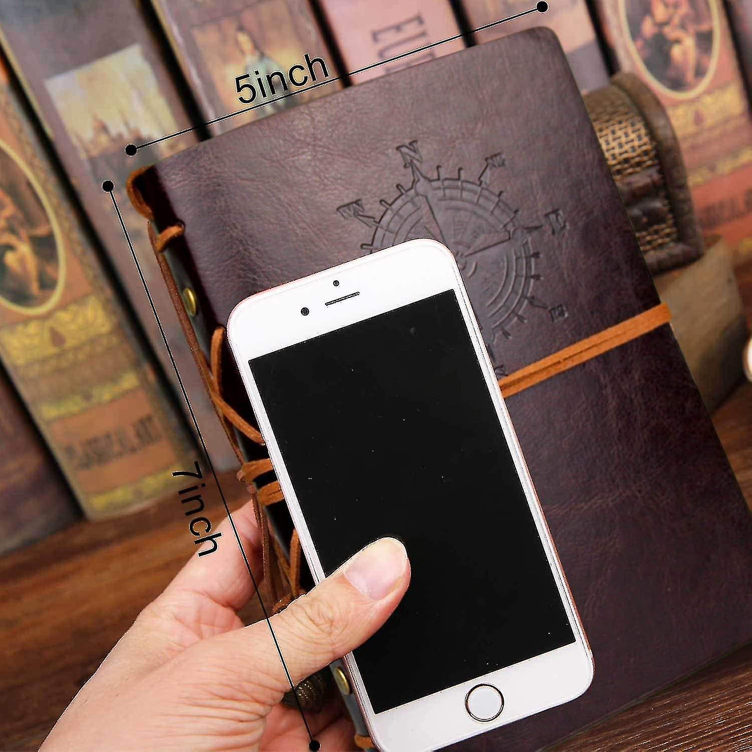 Jurnal de călătorie scris pentru pe drum , Vinta Pu , A6, Pa unlined, 6 liant inel, 7 x 5 inci, 80 foi / 16