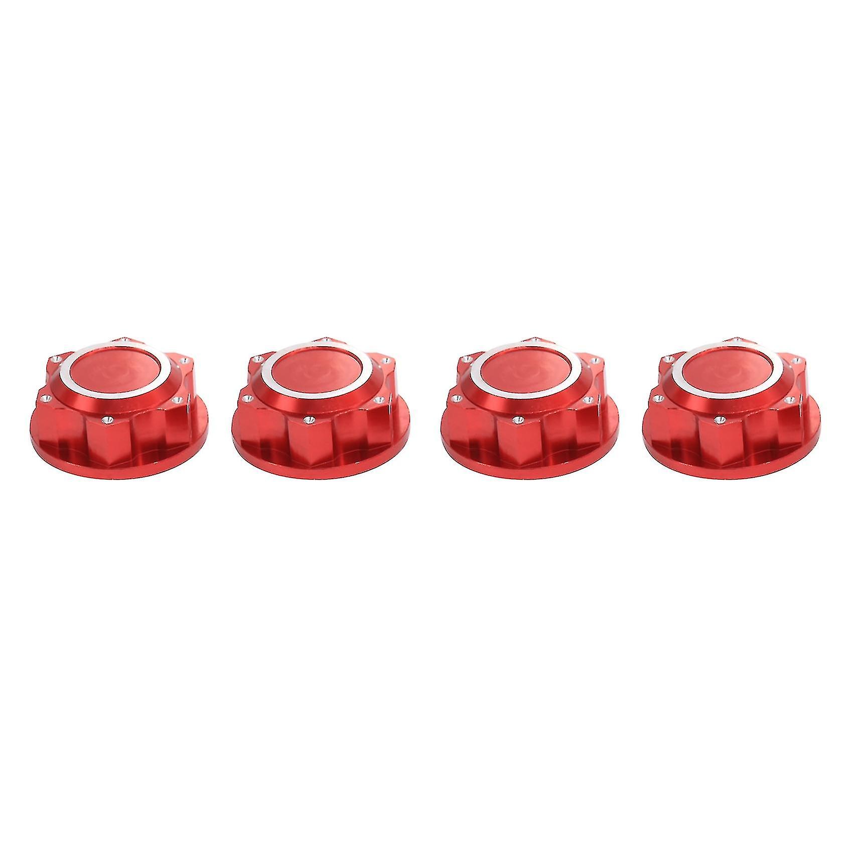 Aluminum 24mm Hex Wheel Nut Hub Cap Dustproof, Red