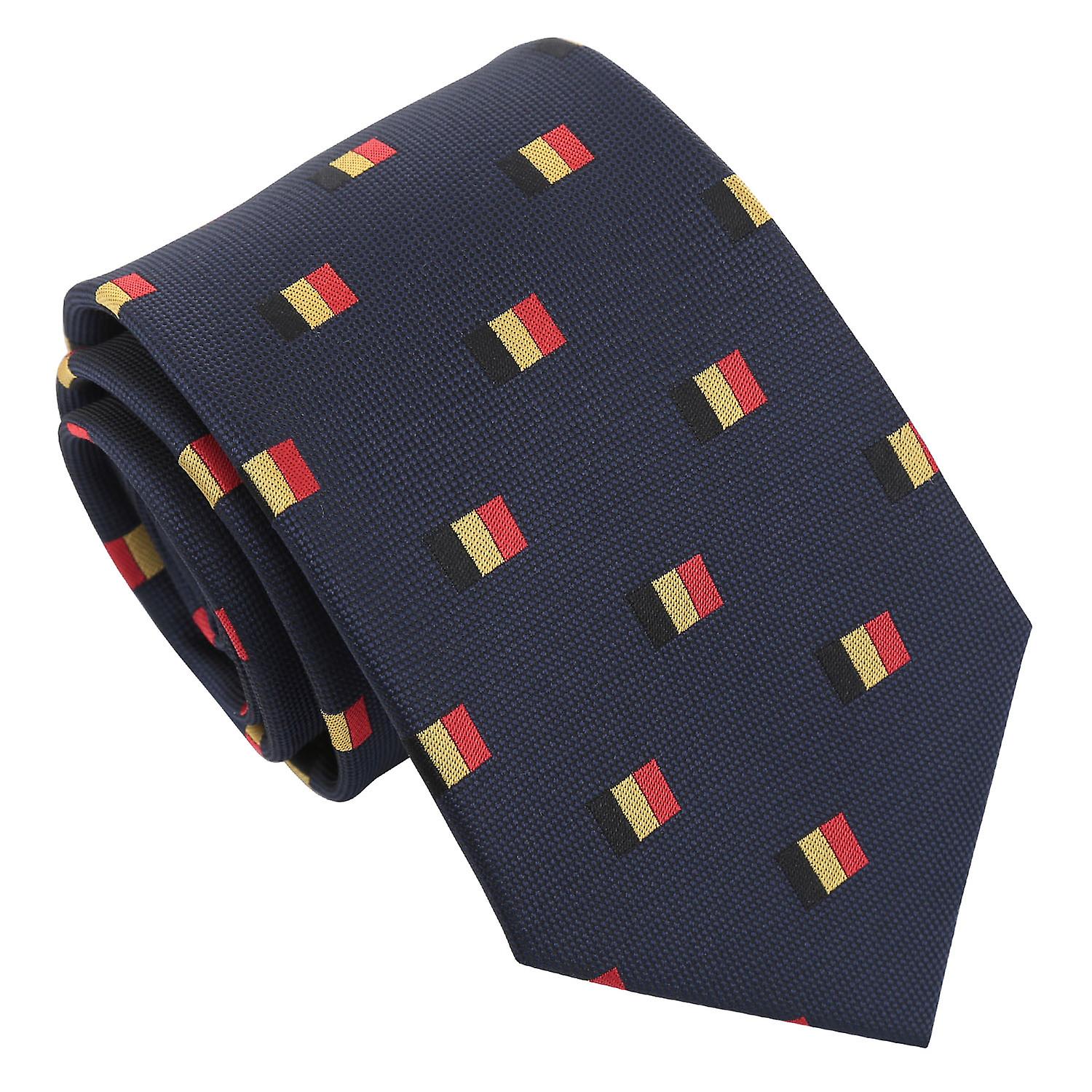 Cravate drapeau belge marine