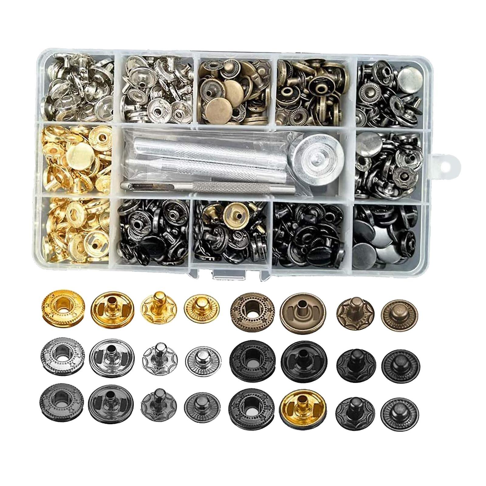 Snap Fastener Kit Press Stud Snaps Button Tool Copper Material