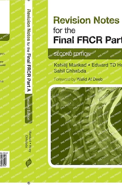 Revision Notes For The Final Frcr Part A by Edward Hoey Paperback Book