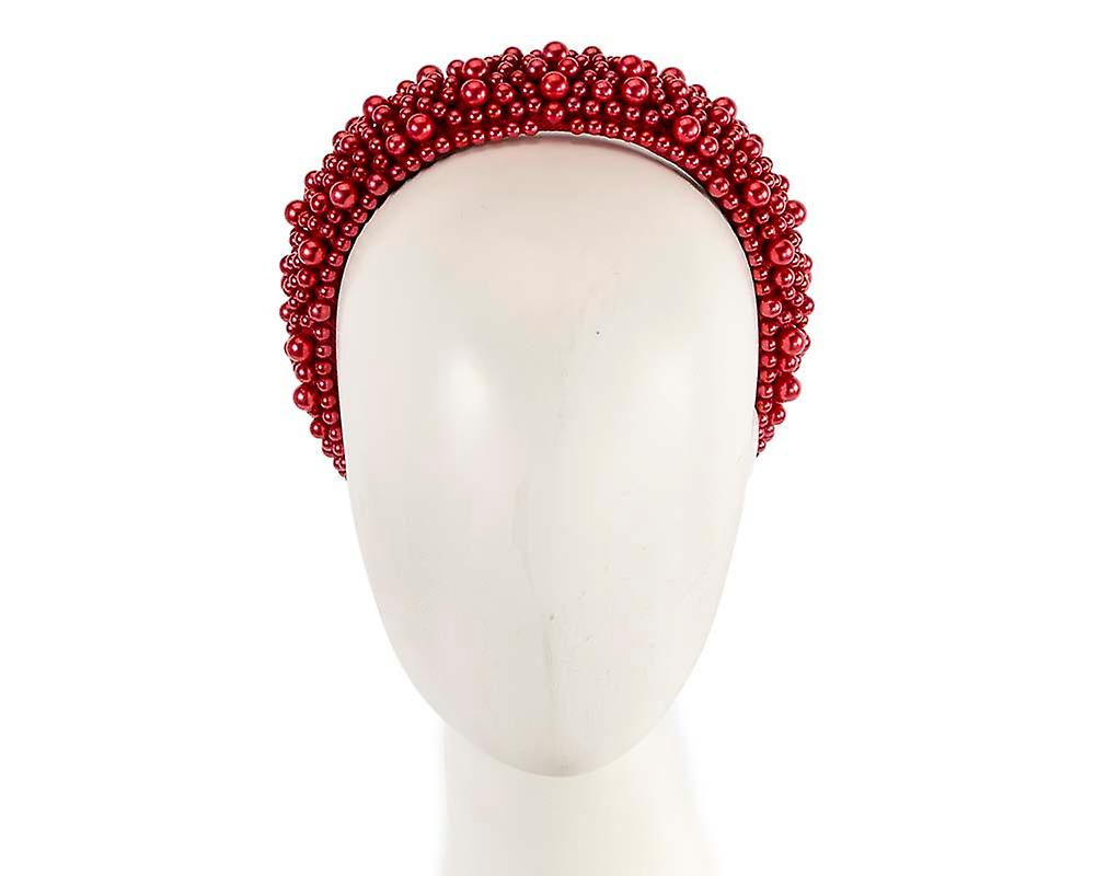 Red pearl fascinator hеаdbаnd by Cupids Millinery CU430R