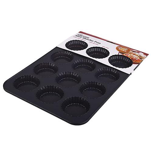 Daily Bake Food Safe Silicone 12 Cup Mini Quiche Pan Steel Reinforced Frame