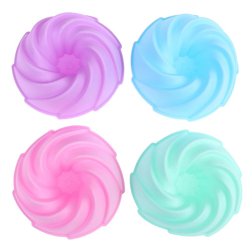 Silicone Cake Mold Round Shape Cupcake Cup Mold Reusable Baking Tool Random