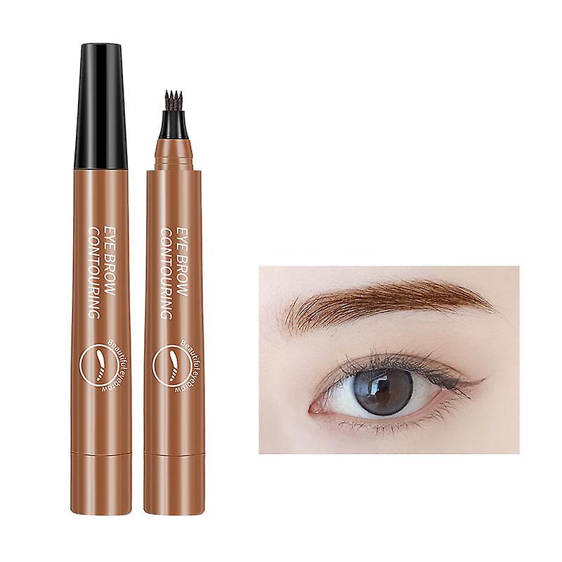 3pcs 5 Colors Dark Brown 4 Point Liquid Eyebrow Pencil Microblading Waterproof Eyebrow Pencil Tattoo Eyebrow Pen Makeup