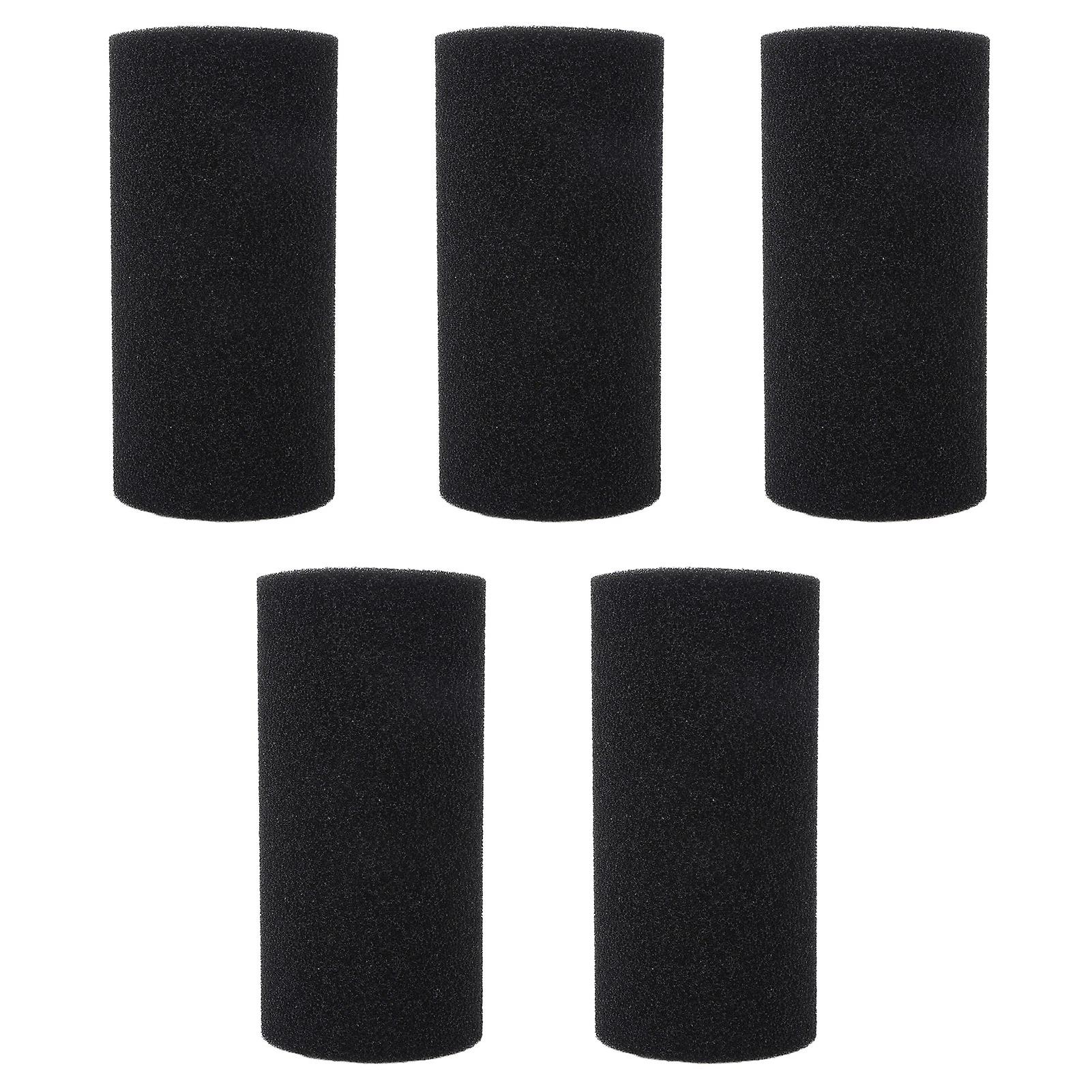 5PCS Pool Filter Sponge PU Sponge Black Reusable Washable Cylindrical Simming Pool Filter Foam for Pool Pump L