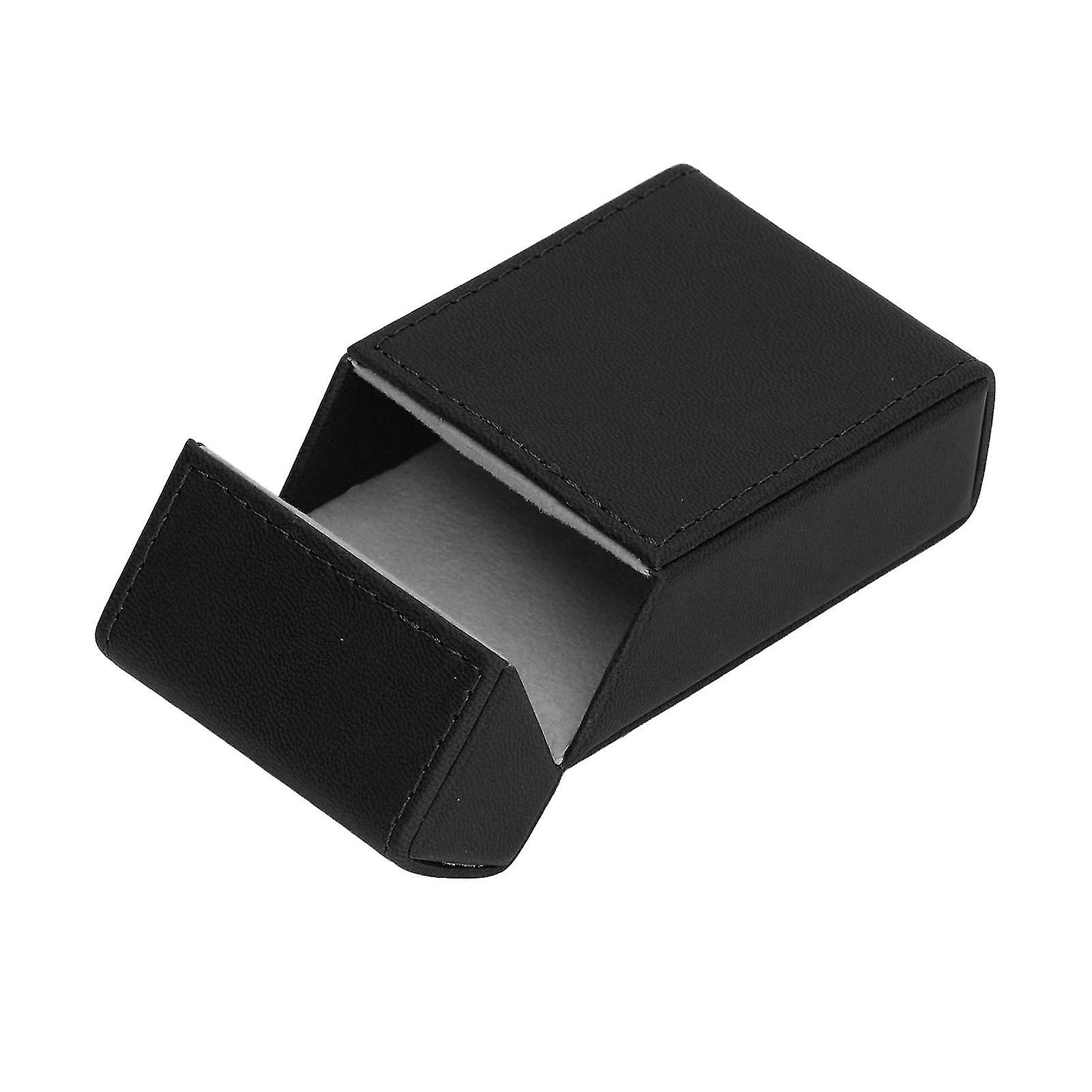 PU Leather Cigarette Box Case for 20 Cigarettes Travel Home Black