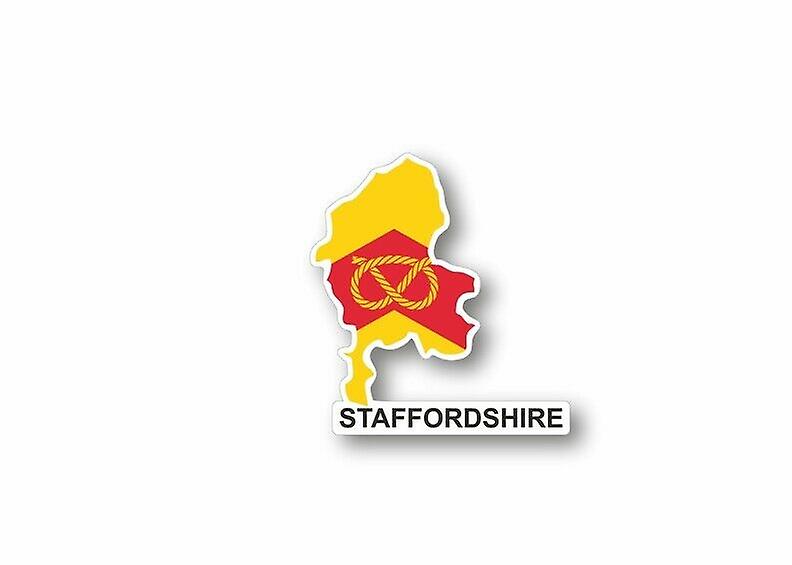 贴纸贴花地图 旗帜地区 英格兰郡 英格兰 斯塔福德郡
