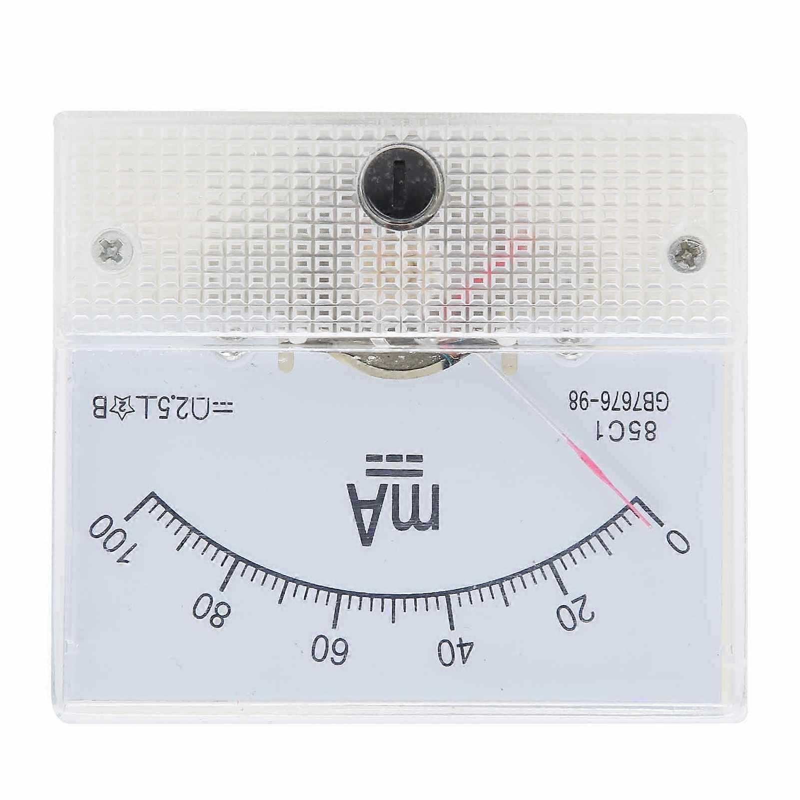 85C1 DC 0~100MA Pointer DC Ammeter Current Panel Meter Gauge Measuring Instrument