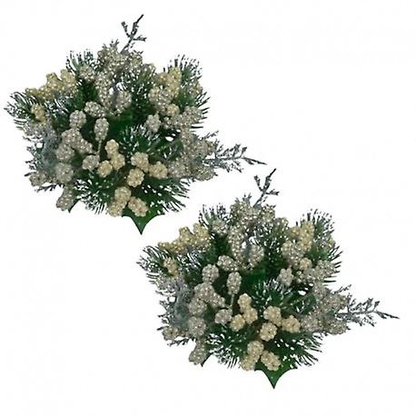 Candle Rings 2-pack for chandeliers in champagne colour and green from Swerox